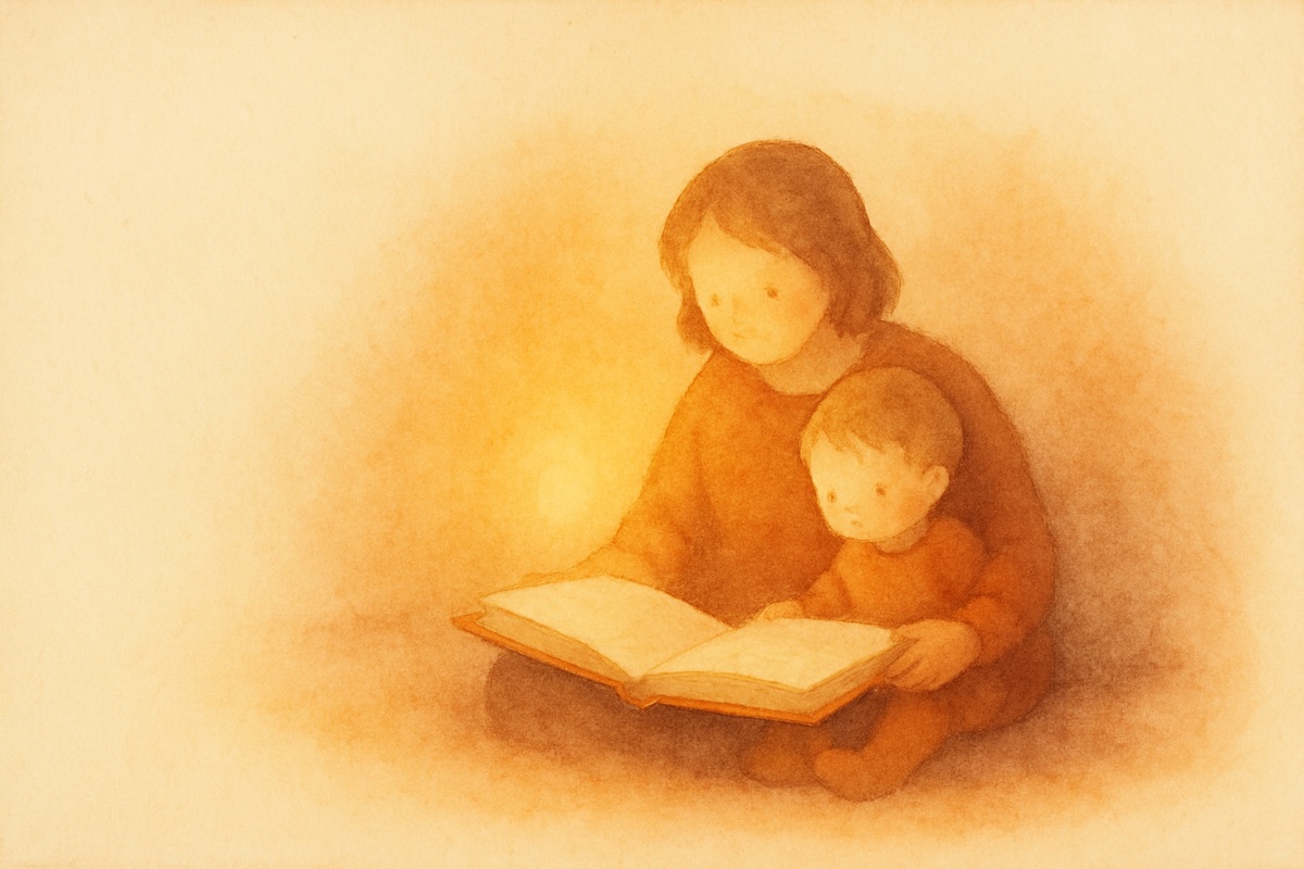 親子で絵本を読むイメージ